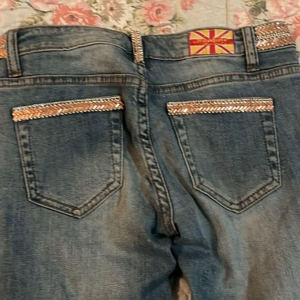 Machine Women's Blue Embellished Jeans - Picture 7 of 7